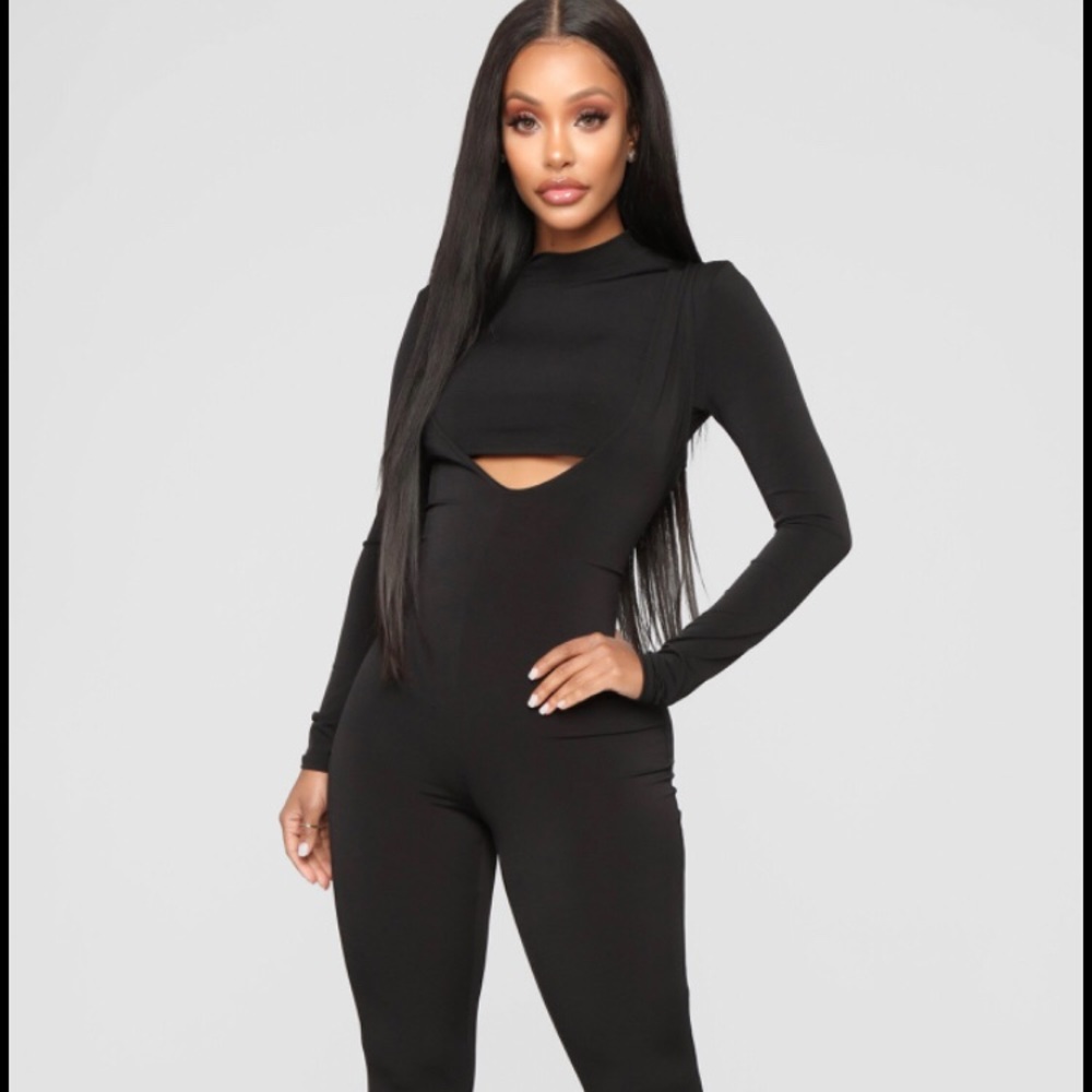 Sneak Peek Cutout Jumpsuit - Black